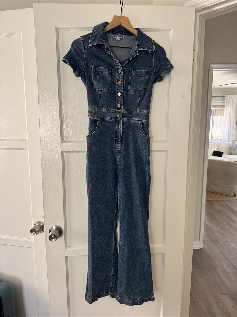 Urban Outfitters Dark Blue Denim Jumpsuit Jeans